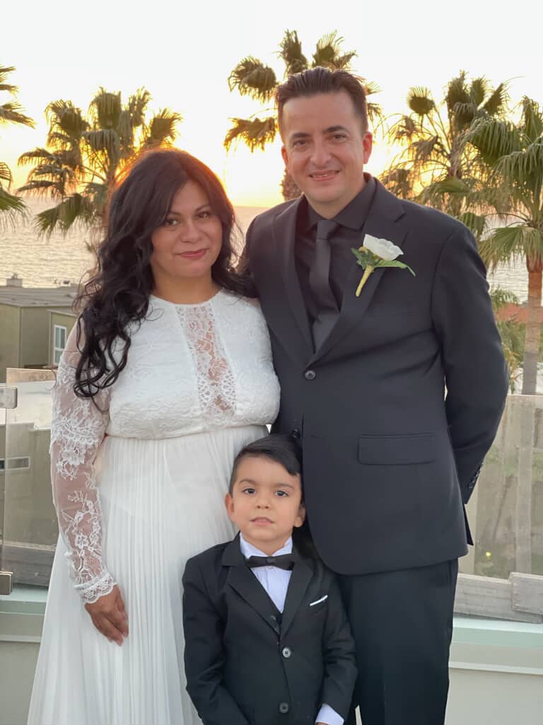 Erica Ortega with her family